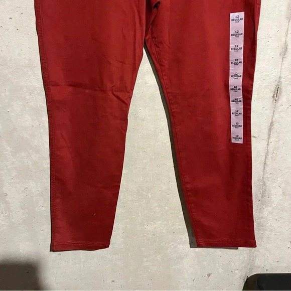 NWT Old Navy Women's Pixie Ankle Length Chino Pants Sz 12 Fall Orange - Picture 3 of 10